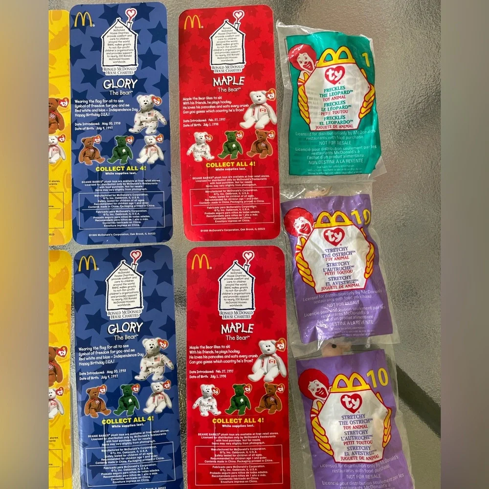 TY Beanie babies Mcdonalds International Bears Extremely RARE - Picture 8 of 13